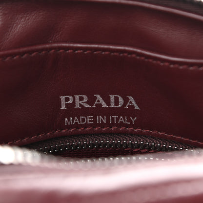 Prada Soft Calfskin Impunture Diagramme Camera Bag Granato 6 of 9
