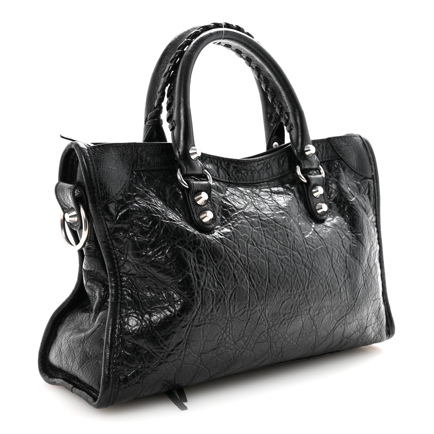 Balenciaga Agneau Arena Silver Hardware Small Le City Black 3 of 9