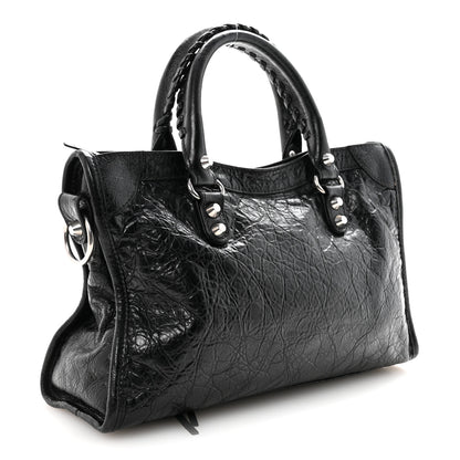Balenciaga Agneau Arena Silver Hardware Small Le City Black 3 of 9