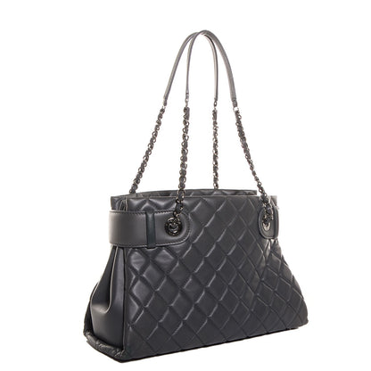 Chanel Lambskin Quilted Small Coco Loop Tote Grey 3 of 7