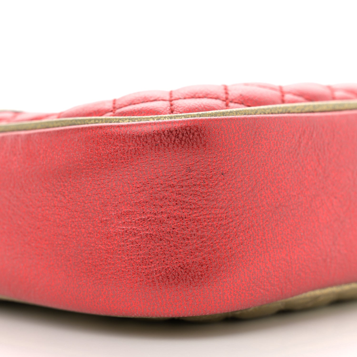 Gucci Laminated Nappa Trapuntata Small Zumi Shoulder Bag Rosso Jasmine Green 9 of 11