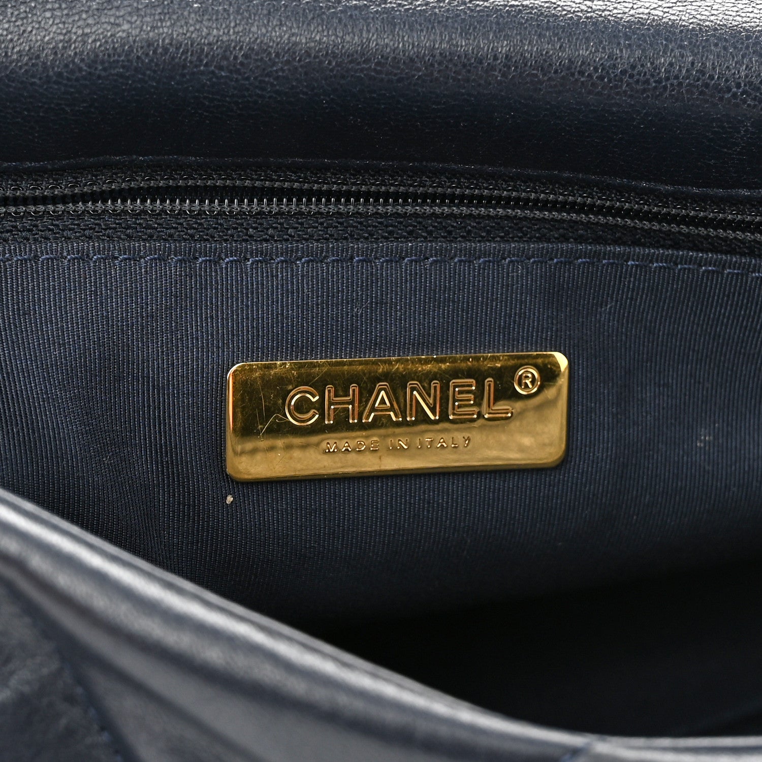 Chanel Lambskin Quilted Medium Chanel 19 Flap Navy Blue 6 of 10