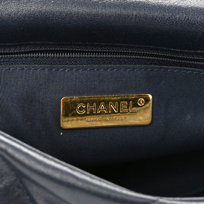 Chanel Lambskin Quilted Medium Chanel 19 Flap Navy Blue 6 of 10