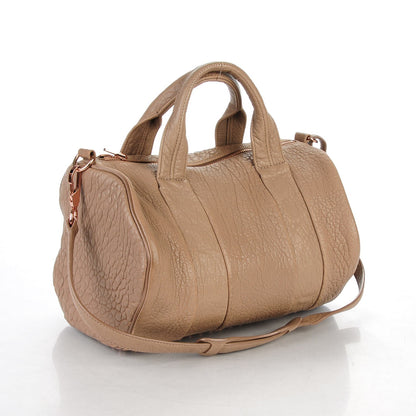 Alexander Wang Pebbled Lambskin Rocco Latte Rose Gold Hardware 3 of 9