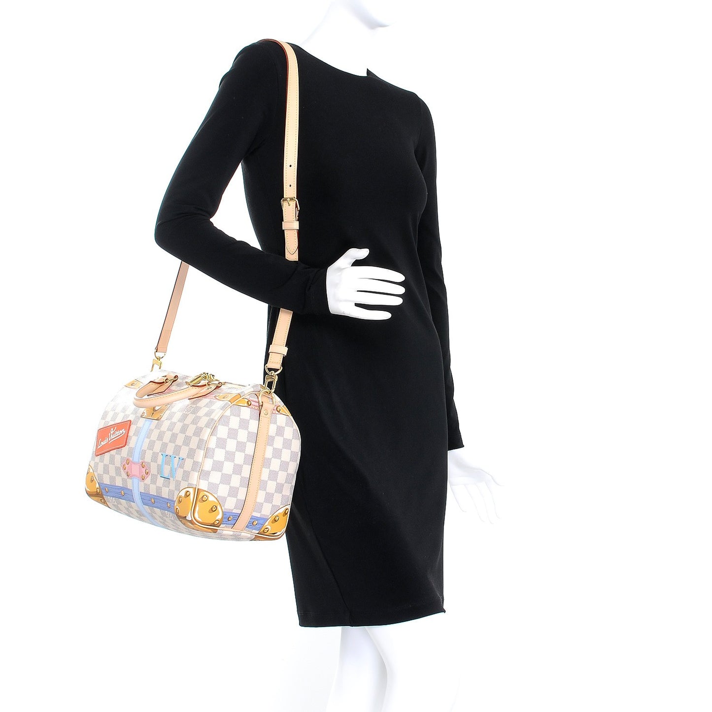 Damier Azur Summer Trunks Speedy Bandouliere 30