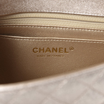 Chanel Metallic Lambskin Quilted Mini Rectangular Flap Gold 8 of 10