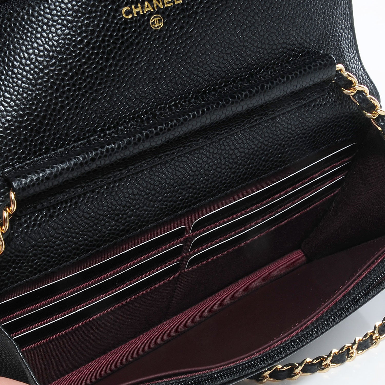 Chanel Caviar Quilted Wallet On Chain WOC Black 6 of 9