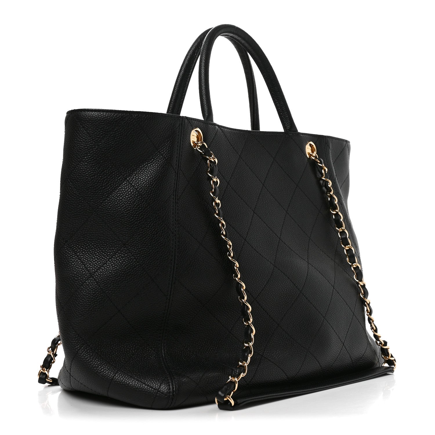 Chanel Caviar Quilted Shopping Tote Black 3 of 10