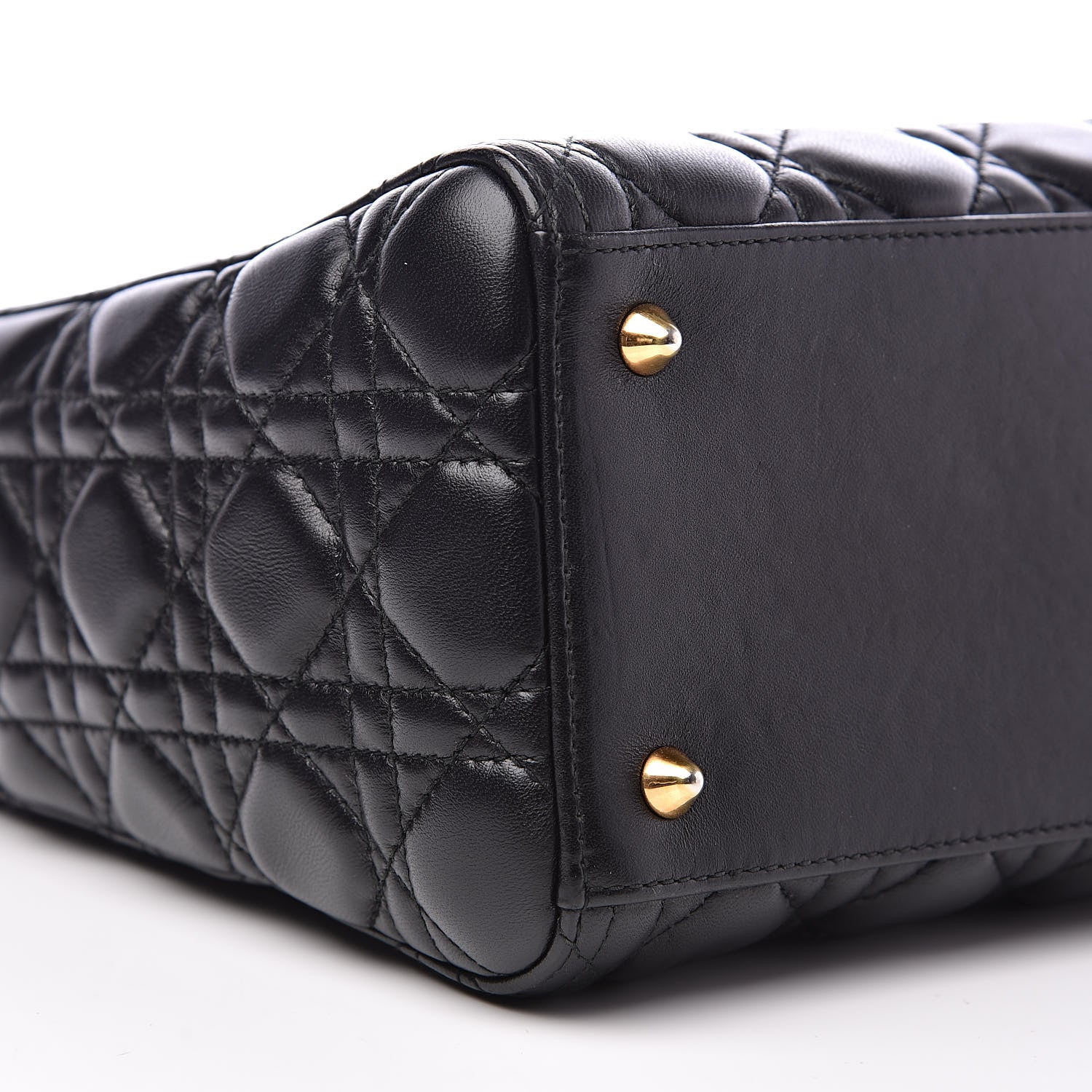 Christian Dior Lambskin Cannage Medium Lady Dior Black 8 of 14