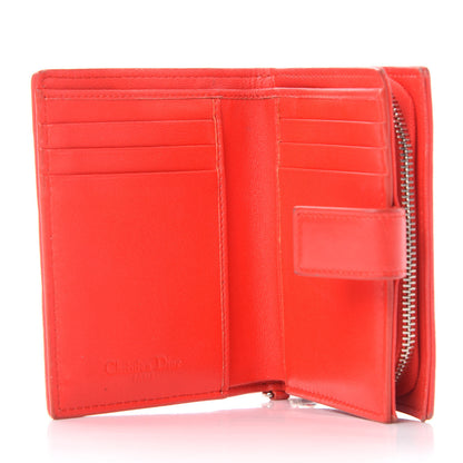 Christian Dior Lambskin Cannage Lady Dior Card Holder Red 5 of 12