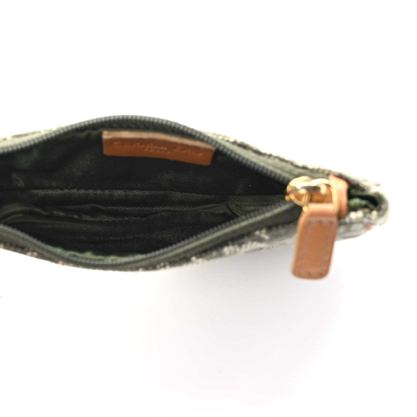 Monogram Saddle Coin Purse Green