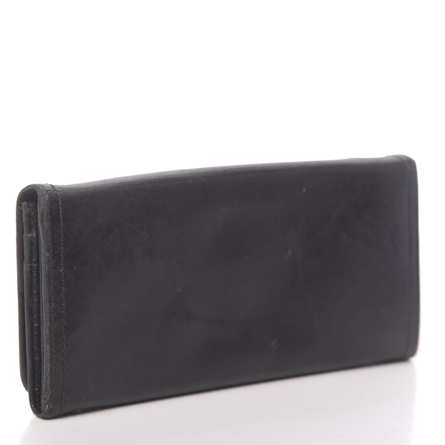 Prada Vitello Phenix Continental Flap Wallet Black 3 of 16