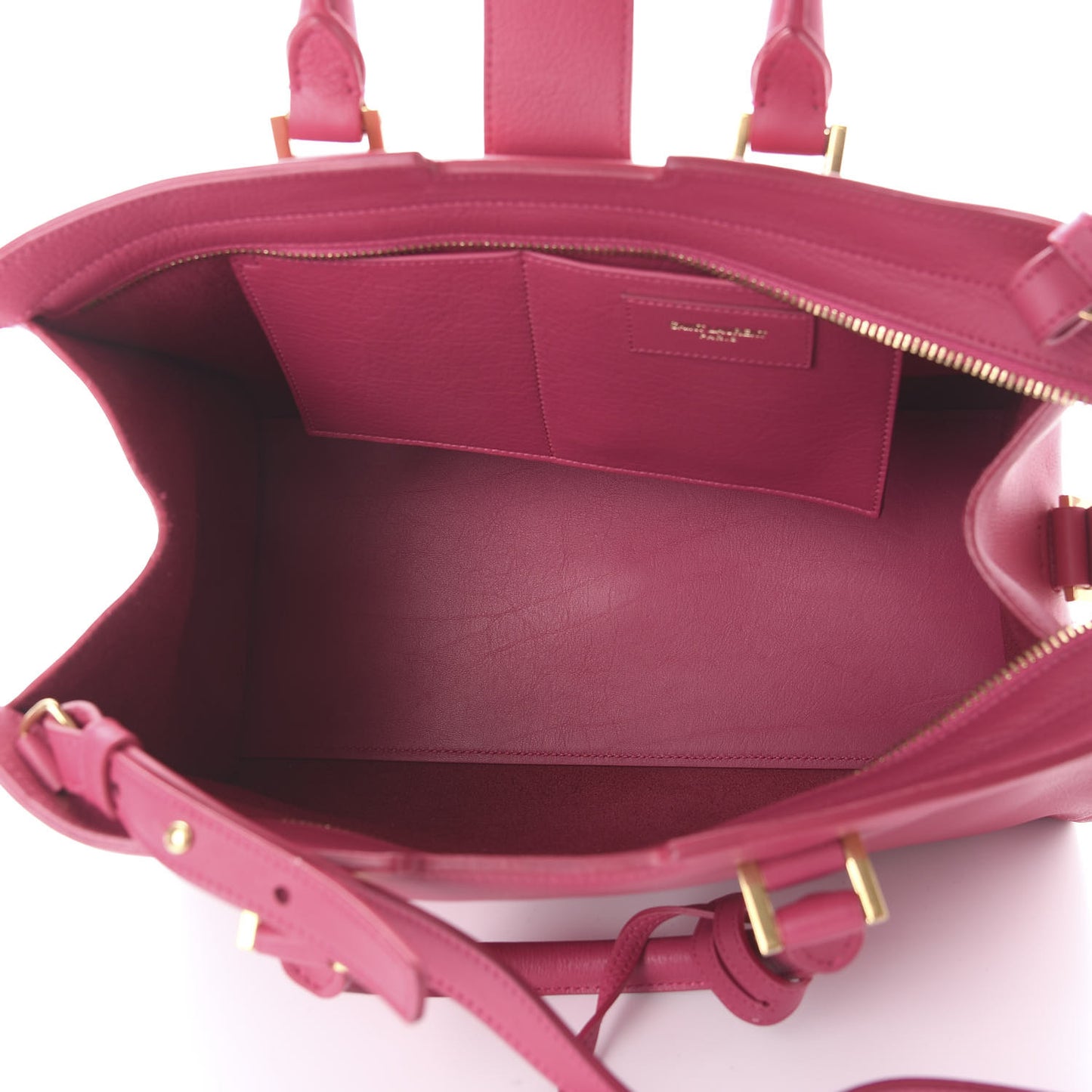 Calfskin Small Classic Y Cabas Fuchsia