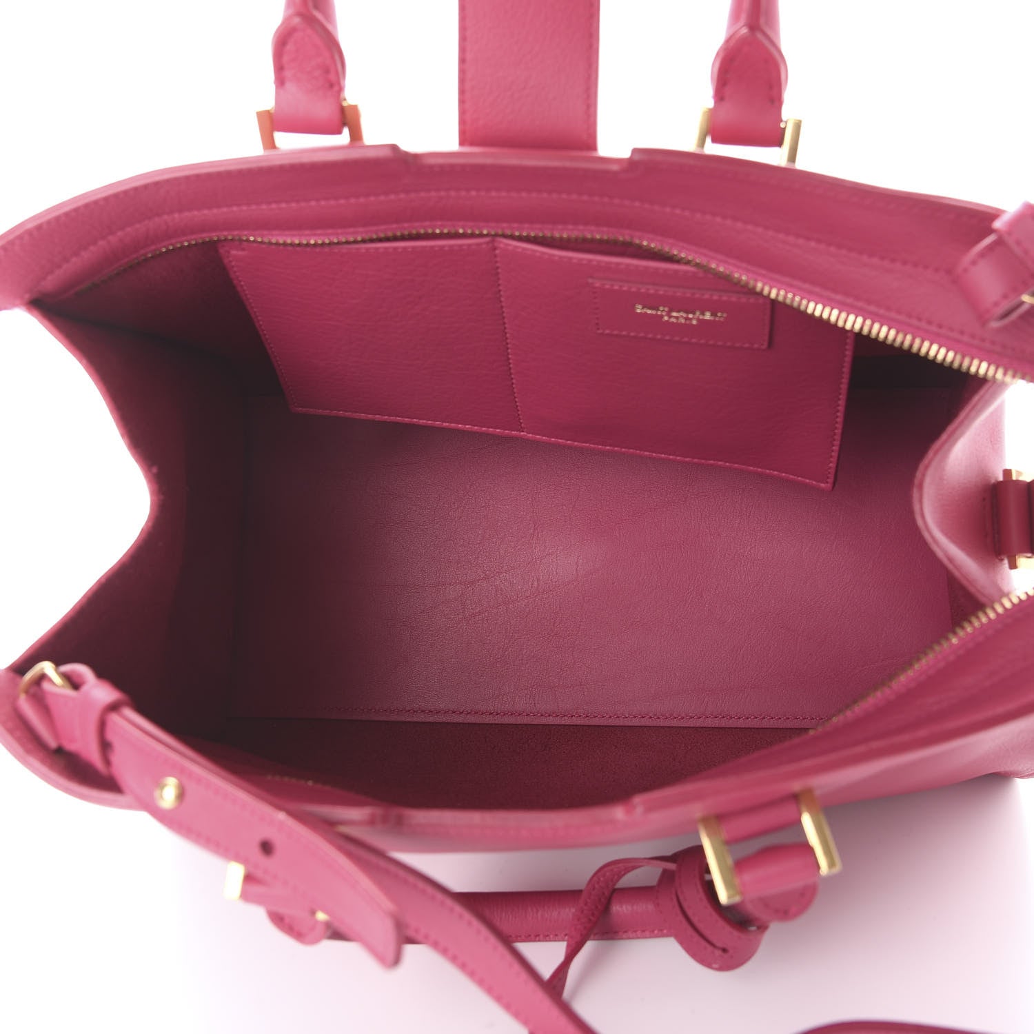 Saint Laurent Calfskin Small Classic Y Cabas Fuchsia 6 of 11