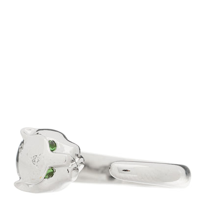 Anita Ko 18K White Gold Diamond Tsavorite Panther Ring 54 7 3 of 7