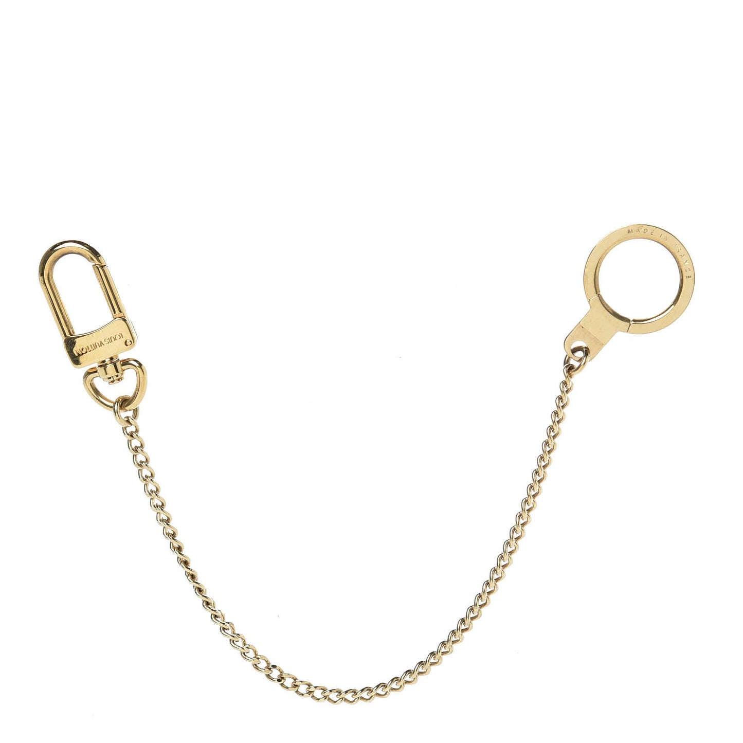 Metal Pochette Extender Key Ring Chain Gold