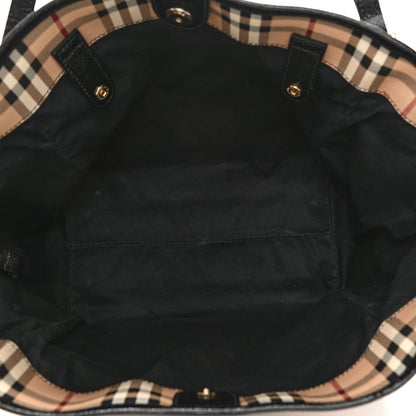 Burberry Haymarket Check Small Canterbury Tote Black 5 of 10