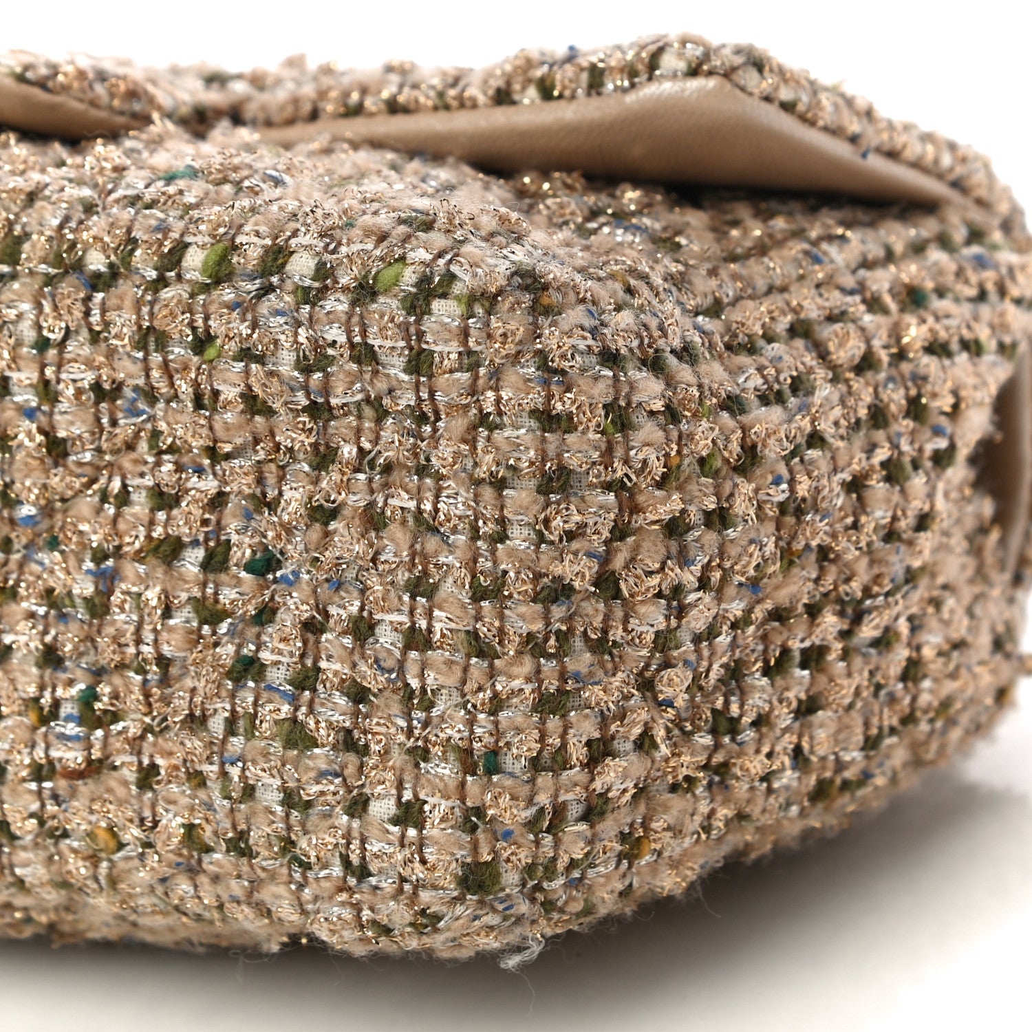 Chanel Tweed Quilted Mini Rectangular Flap Beige 10 of 10