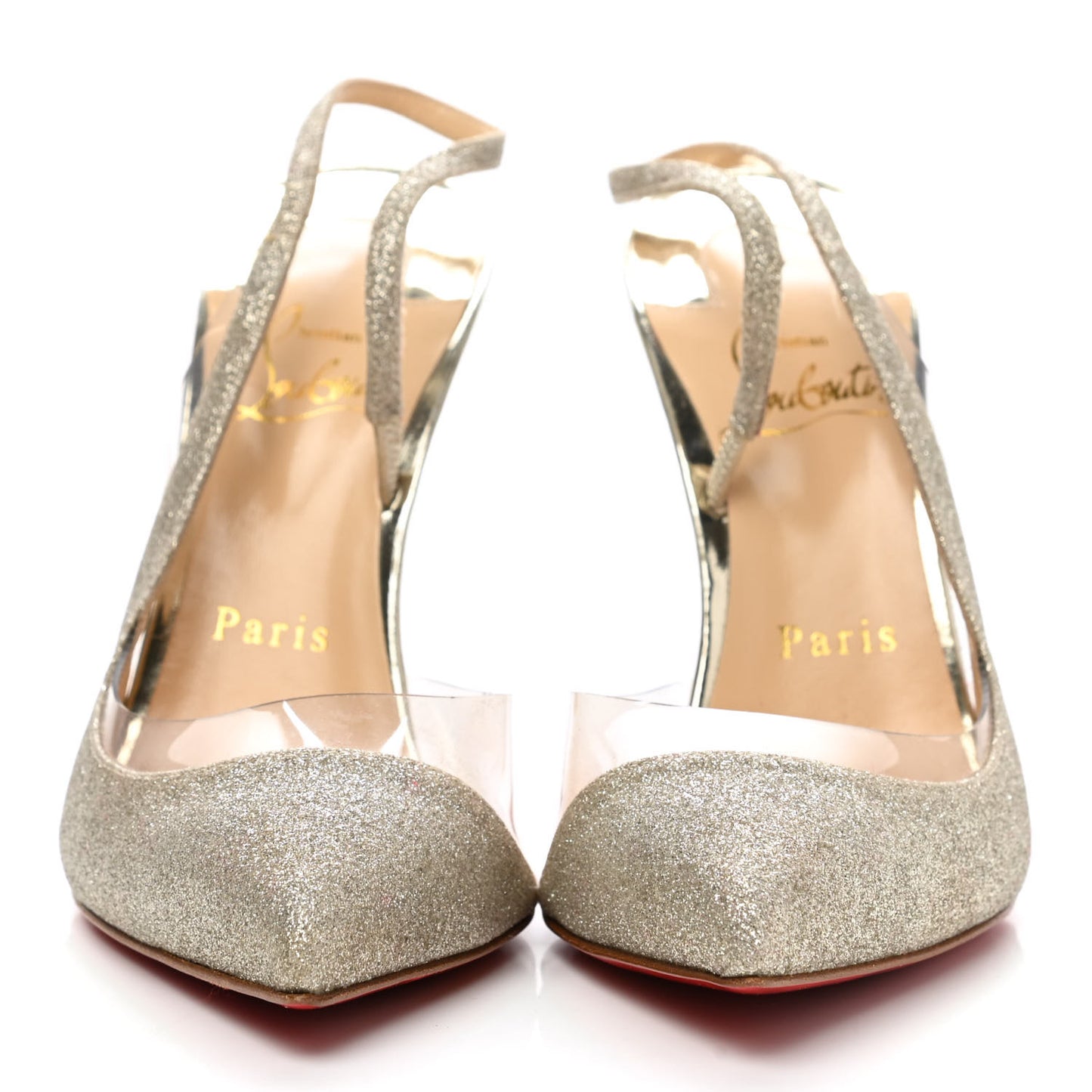 Mini Glitter PVC Specchio Optisexy 100 Pumps 37.5 Ivory Light Gold