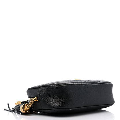 Saint Laurent Grain De Poudre Matelasse Monogram Mini Lou Camera Bag Black 4 of 13