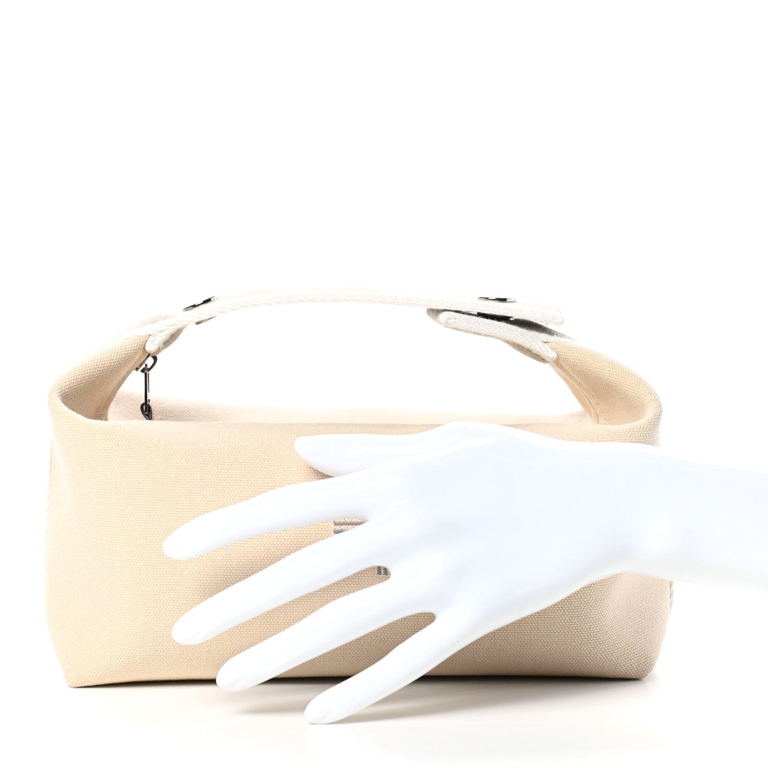 Hermes Canvas Small Bride-A-Brac Pouch Natural 2 of 6