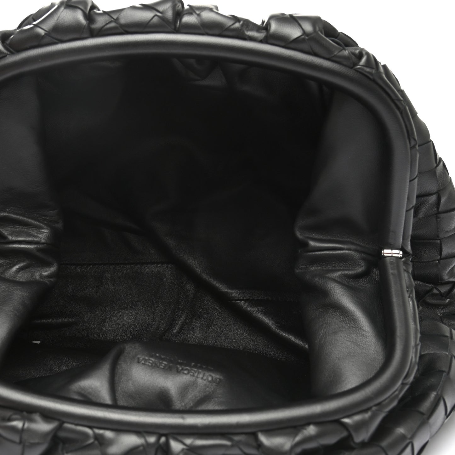 Nappa Maxi Intreccio The Pouch Oversized Clutch Black