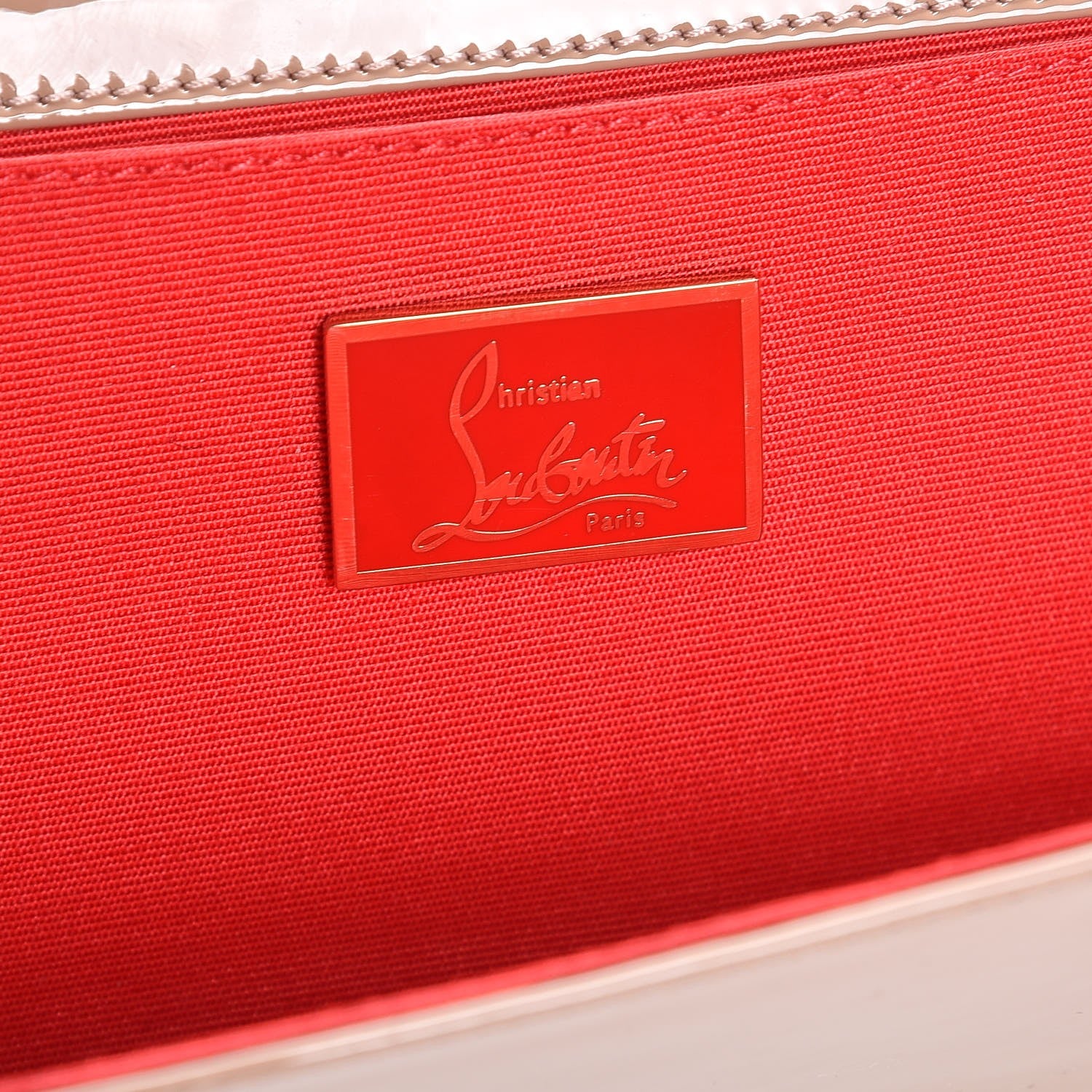 Christian Louboutin Patent Pigalle Clutch Nude 7 of 8