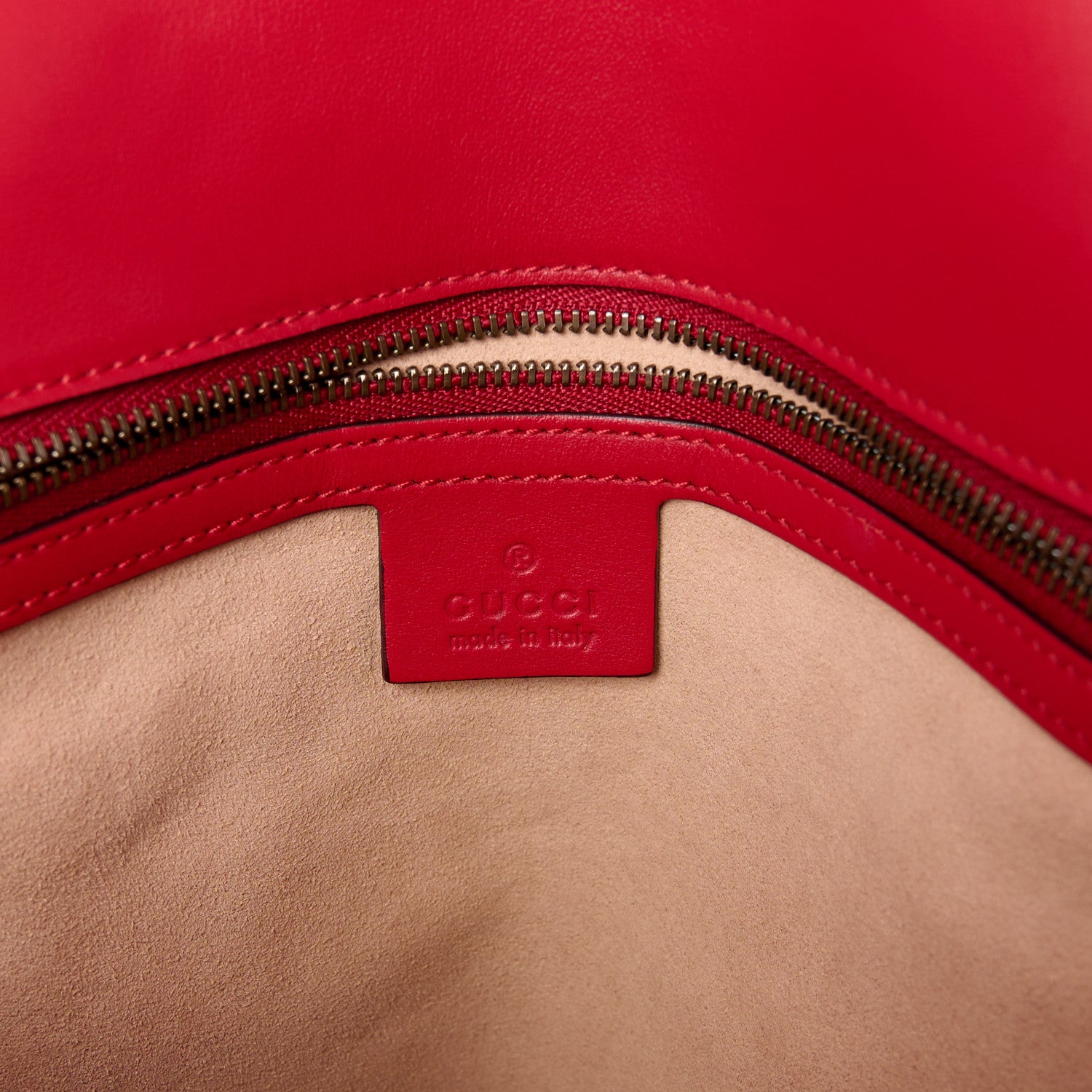 Gucci Calfskin Matelasse Large GG Marmont Shoulder Bag Hibiscus Red 6 of 12