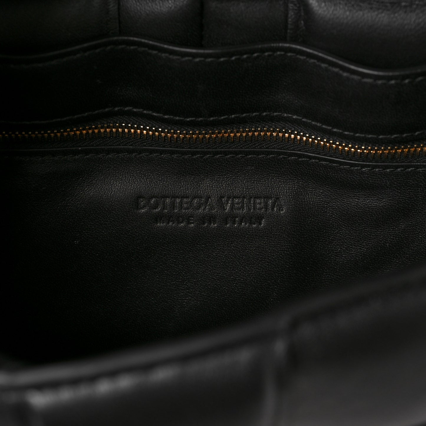 Nappa Maxi Intreccio Padded Cassette Crossbody Bag Black