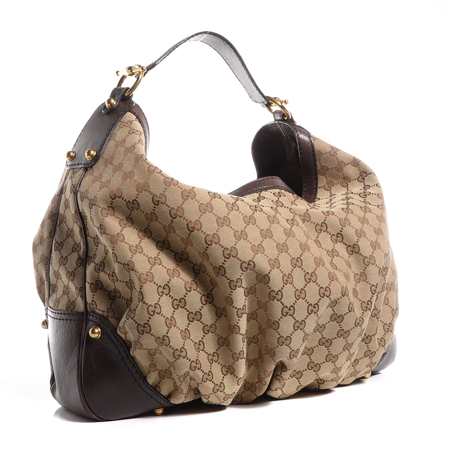 Gucci Monogram Large Jockey Hobo Brown 3 of 7