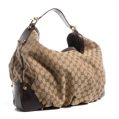 Gucci Monogram Large Jockey Hobo Brown 3 of 7
