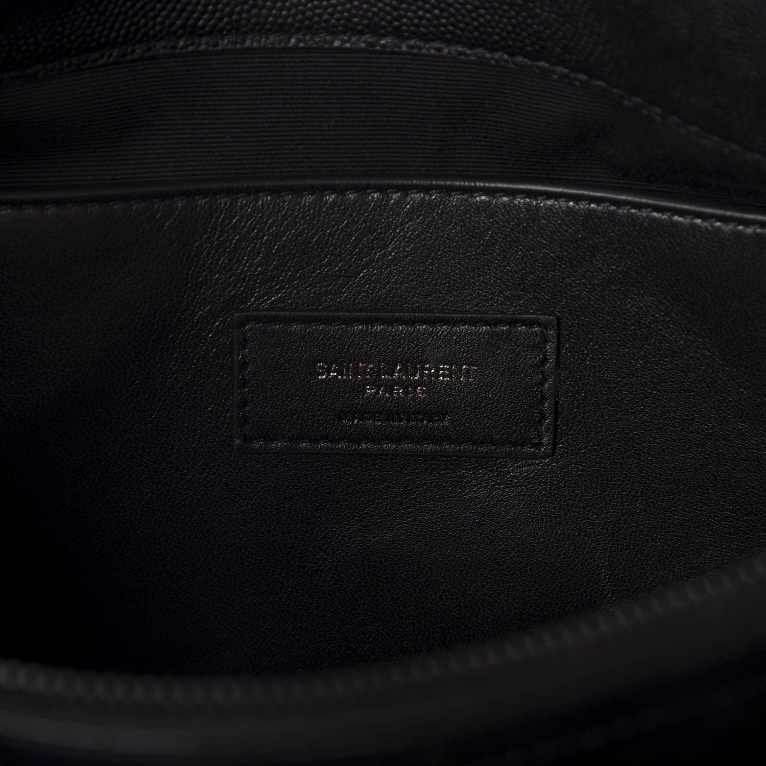 Saint Laurent Grain De Poudre Medium West Hollywood Monogram Fold-Over Black 6 of 9