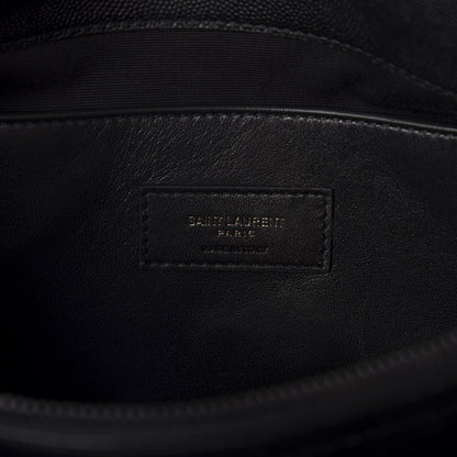 Saint Laurent Grain De Poudre Medium West Hollywood Monogram Fold-Over Black 6 of 9