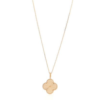 Van Cleef & Arpels 18K Yellow Gold Guilloche Magic Alhambra Long Necklace 1 of 5