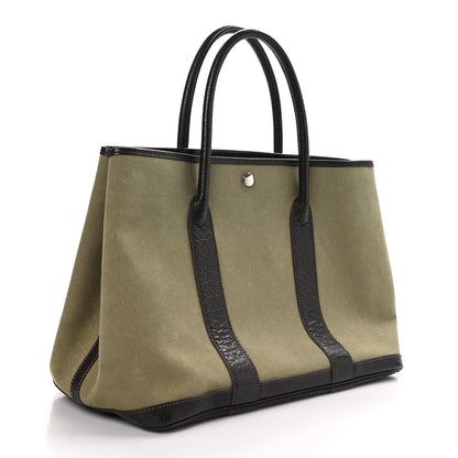 Hermes Buffle Skipper Toile Garden Party 36 MM Tote Olive 2 of 14