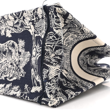 Christian Dior Canvas Embroidered Small Dioriviera Toile De Jouy Book Tote Blue 10 of 12