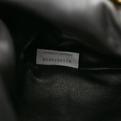 Bottega Veneta Metallic Bark Calfskin Embossed The Pouch Oversized Clutch Oro 7 of 8