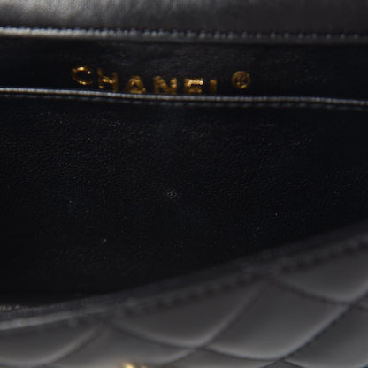 Chanel Lambskin Quilted Extra Mini Rectangular Flap Black 8 of 13