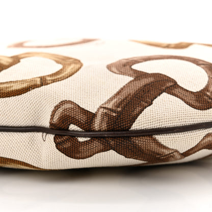 Gucci Canvas Bamboo Horsebit Print Hobo White 10 of 14