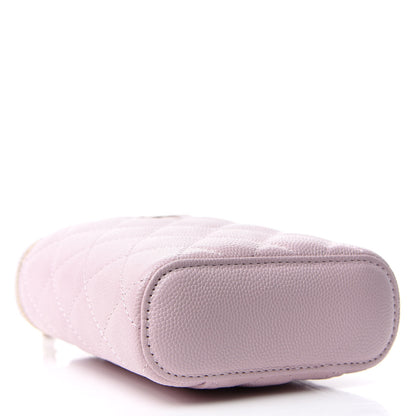 Chanel Caviar Quilted Small Vertical Coco Beauty Vanity Case With Chain Light Pink 4 of 8