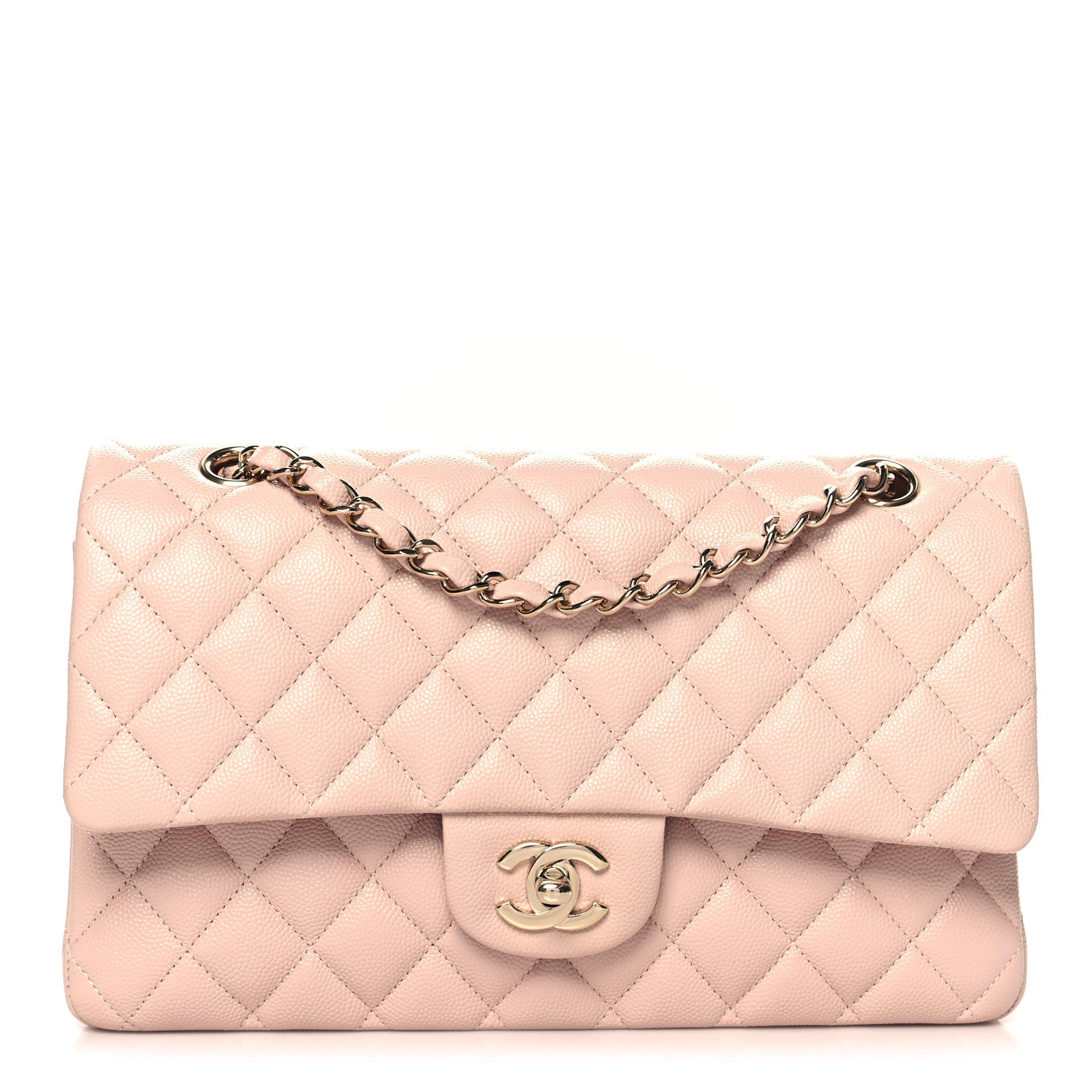 Chanel Caviar Quilted Medium Double Flap Light Pink 1 of 11