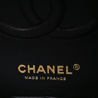 Chanel Glittered Tweed Quilted Medium Double Flap Navy Blue Multicolor 6 of 11