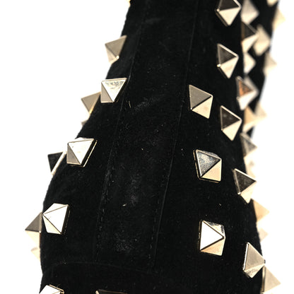 Valentino Garavani Suede Rockstud 100 Ankle Boots 38 Black 12 of 14