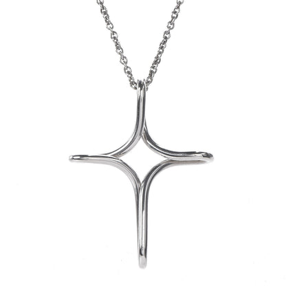Tiffany Sterling Silver Elsa Peretti Infinity Cross Pendant Necklace 4 of 8