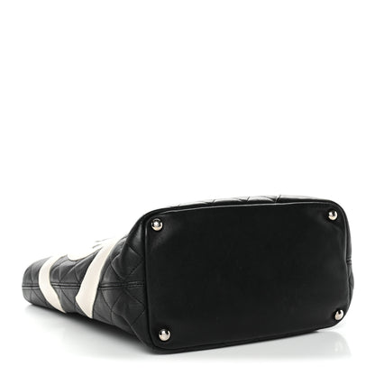 Chanel Calfskin Quilted Medium Cambon Tote Black White 4 of 15