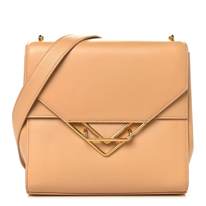 Bottega Veneta Box Calfskin Nappa Clip Bag Almond Gold 1 of 9