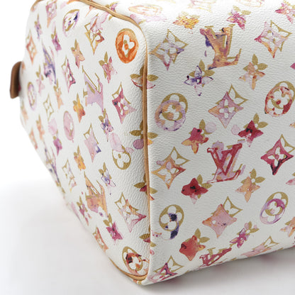 Louis Vuitton Watercolor Aquarelle Speedy 35 White 5 of 9