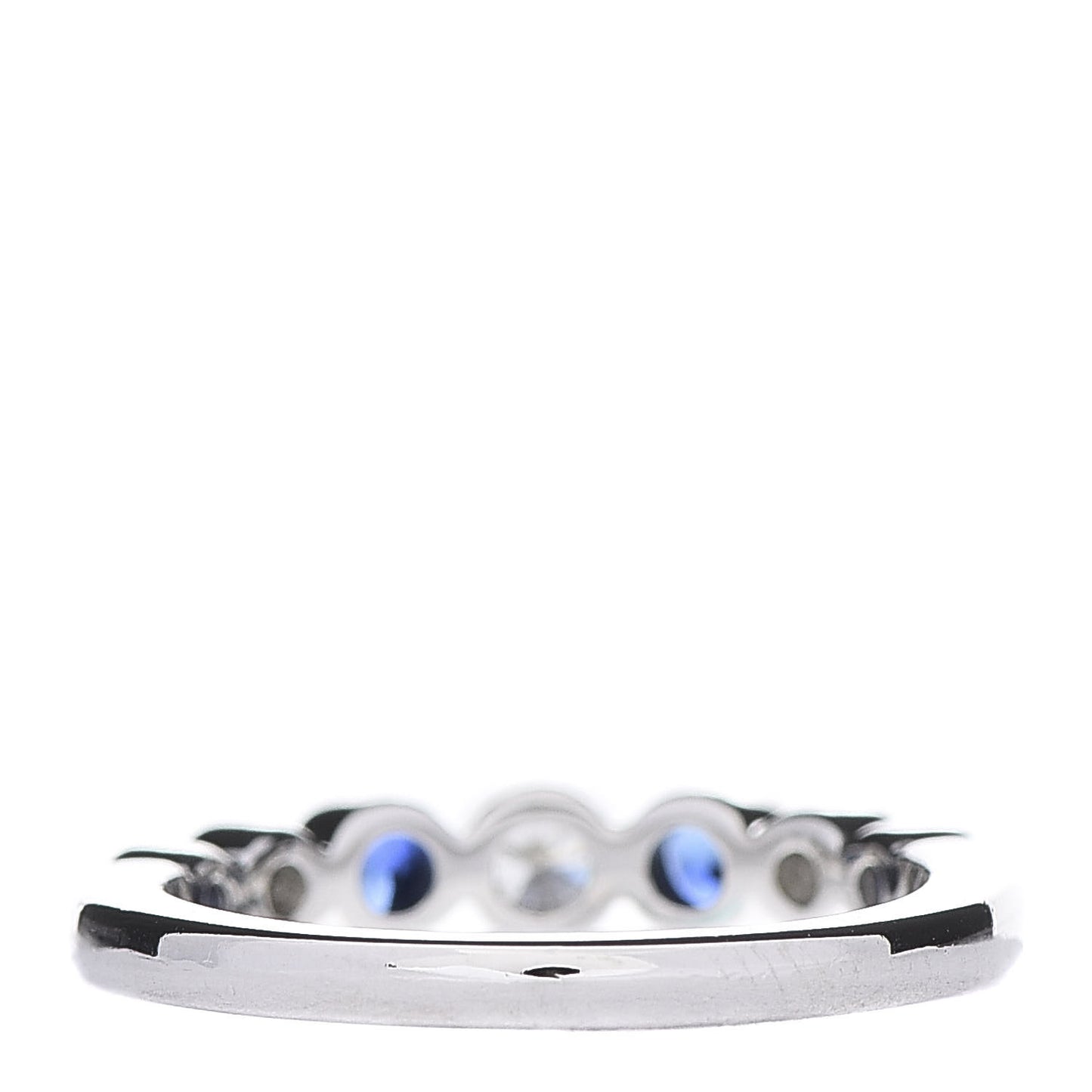 Platinum Diamond Blue Sapphire Jazz Ring 50 5.5