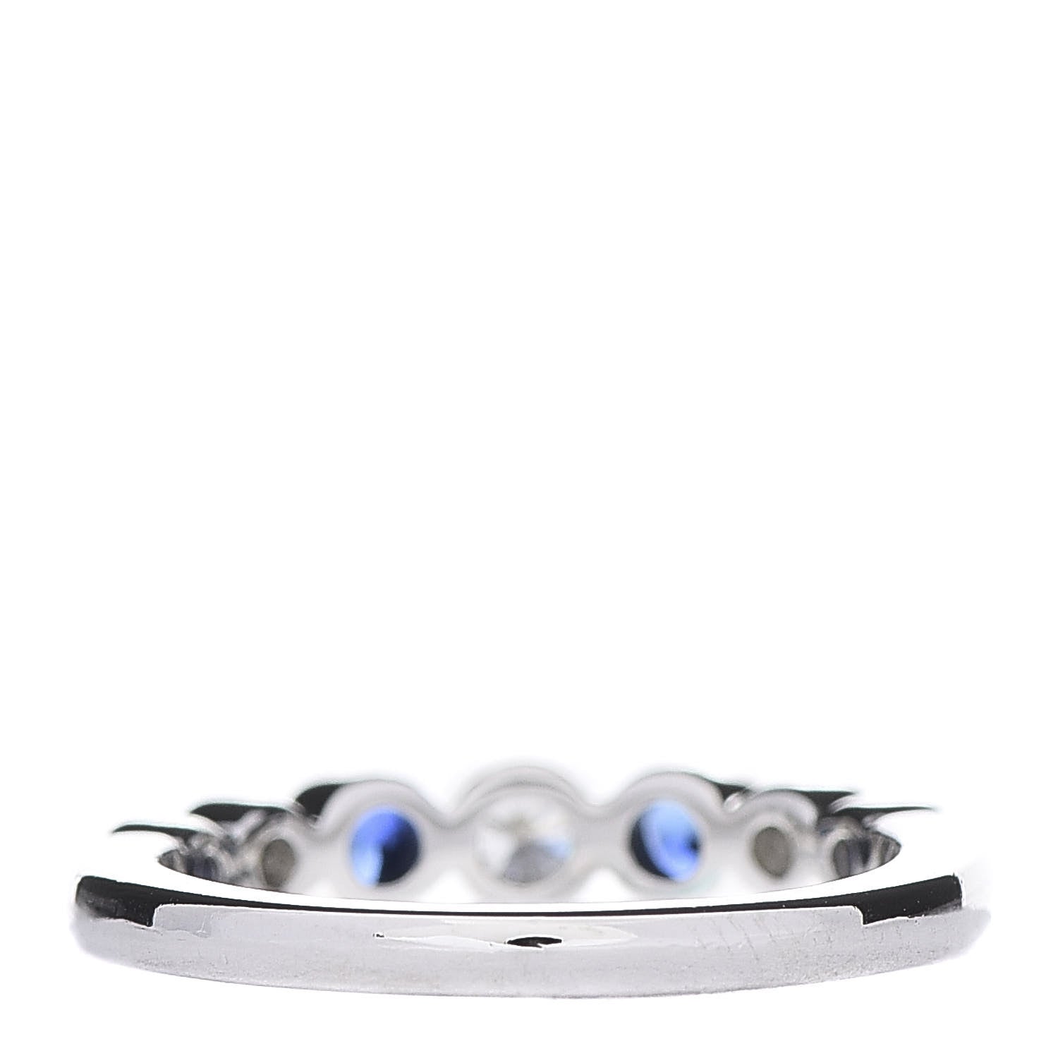 Tiffany Platinum Diamond Blue Sapphire Jazz Ring 50 5.5 3 of 6