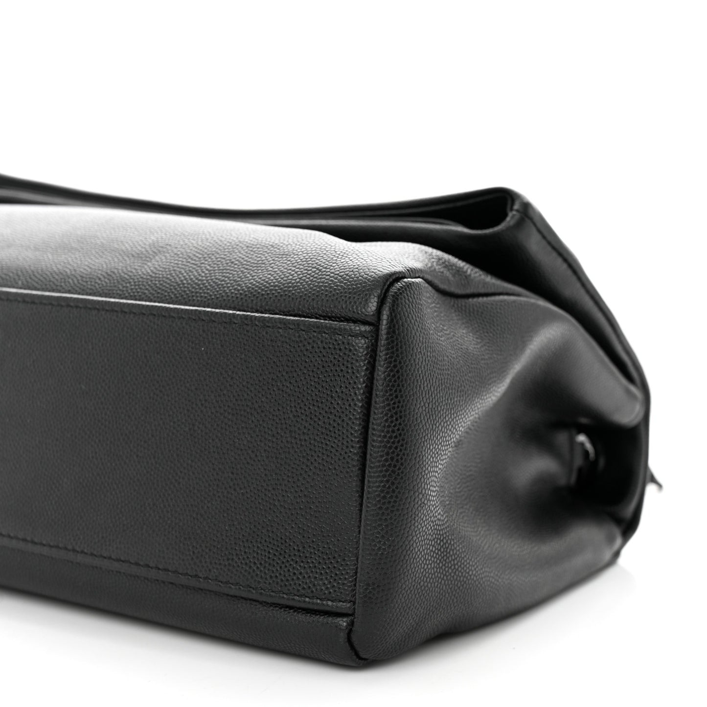 Grain De Poudre Medium West Hollywood Monogram Fold-Over Black